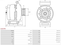 Alternator 12V 140A 6PK Valeo Opel 13D L/Dfm-2