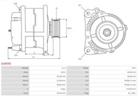 Alternator 12V 125A 6PK COM Valeo Peugeot-2