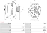 Alternator 12V 90A 5PK Fiat-3