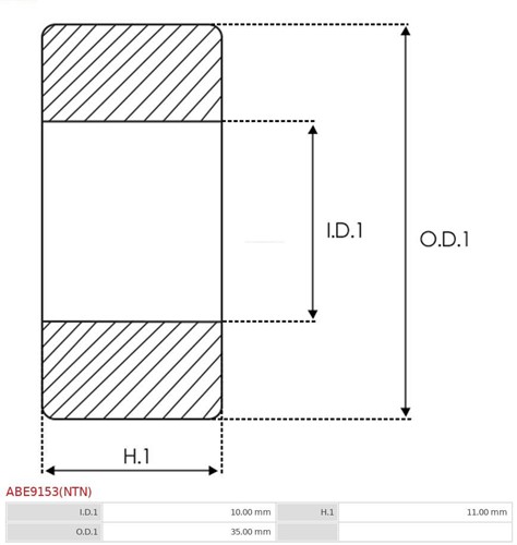 Kogellager 10x35x11-2