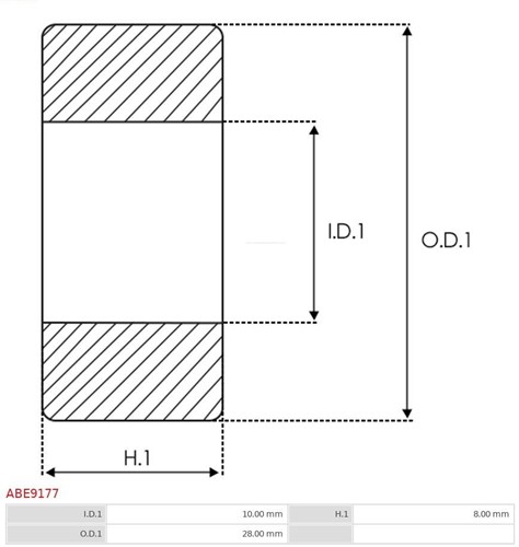 Kogellager 10x28x8 ISKRA-2