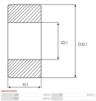 Kogellager 17x35x10 2x teflon-2