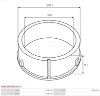 Lagercup Bosch 40x43x50-2
