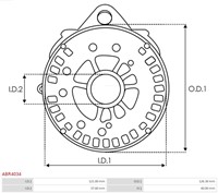 Achterschild Marelli alternator -2