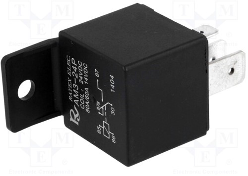 Relais 24VDC 80A/60A wissel SPDT