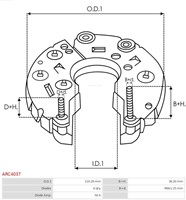 Diodebrug Denso Marelli 110mm -3