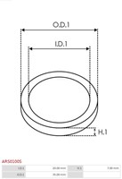 Keerring 20x35x7 Bosch Delco ISKRA-2