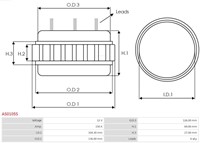 Stator Bosch 12V 150A 136mm-2