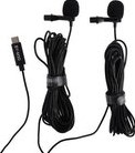 Boya BY-M3D Duo Clip-on Lavalier Microfoon voor USB-C