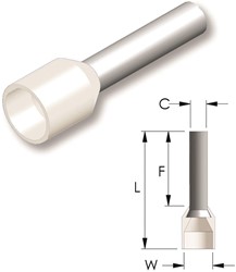 Adereindhuls 0.5mm wit (verp.100)