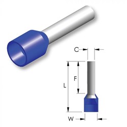 Adereindhuls 0.75mm blauw (verp.100)