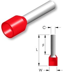 Adereindhuls 1mm rood (verp.100)