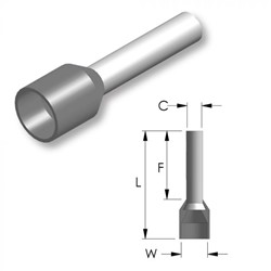 Adereindhuls 2.5mm grijs (verp.100)