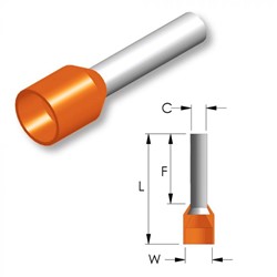 Adereindhuls 4.0mm oranje (verp.100)