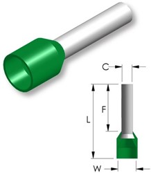 Adereindhuls 6mm groen (verp.100)