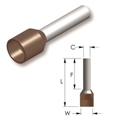 Adereindhuls 10.0mm bruin (verp.100)