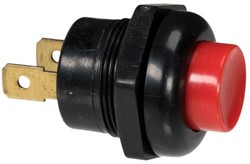 Schakelaar  12V 15A on/off maak rood 22.5mm