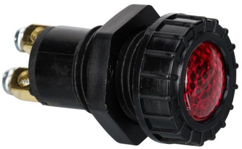 Controlelamp 17mm rood