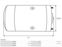 DC Electromotor 12V 1.2kW ACW-3