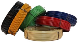 Isolatiekous gelakt 5kV. 6mm 155 gr. PUR naturel PER METER
