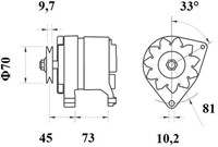 Alternator 12V 65A Fiat-2