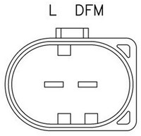 Regelaar 12V Bosch IR/IF  L  DFM-3
