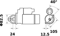 Startmotor 12V 2.8kW 9T Mercedes-2