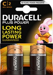 Duracell Plus C batterij 1.5V (blister 2st)