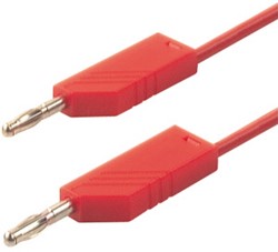 Meetsnoer 4mm zwart/rood banaanstekker 1.5 mtr silo.