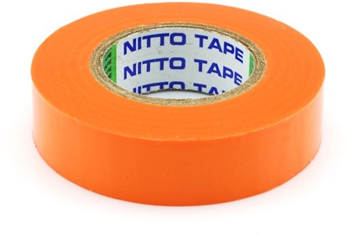 Tape oranje PVC 15mmx10mtr