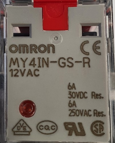 Relais Omron Power miniatuur 4PDT,12VAC,10A,MY-GS-R