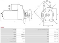 Startmotor 24V 9kW 11T Delco Caterpillar Fiat Iveco Scania-3