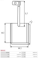 Koolborstel 4.5x12x12.5 Denso Mitsubishi-2