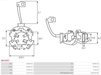 Borstelhouder  12V starter div 67.6mm-2