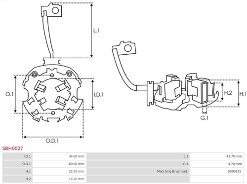 Borstelhouder Bosch '137' 69mm-2