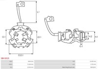 Borstelhouder Valeo FS10..  71mm MET DEKSEL-3