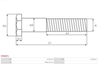 Relaisbout M8x28 Bosch -2