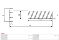 Relaisbout M8x34.8mm Bosch-2