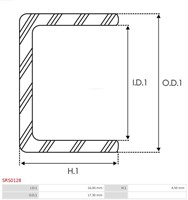 Afdekdopje Bosch/Valeo starter 16x17.3x4.5-2