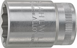 Dop 1/2" twaalfkant metrisch