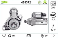Startmotor 12V 1.1kW Valeo VAG Automaat-3