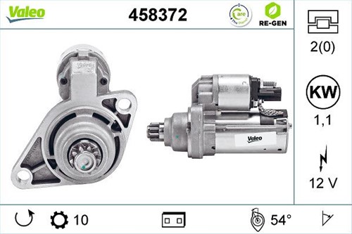 Startmotor 12V 1.1kW Valeo VAG Automaat-3